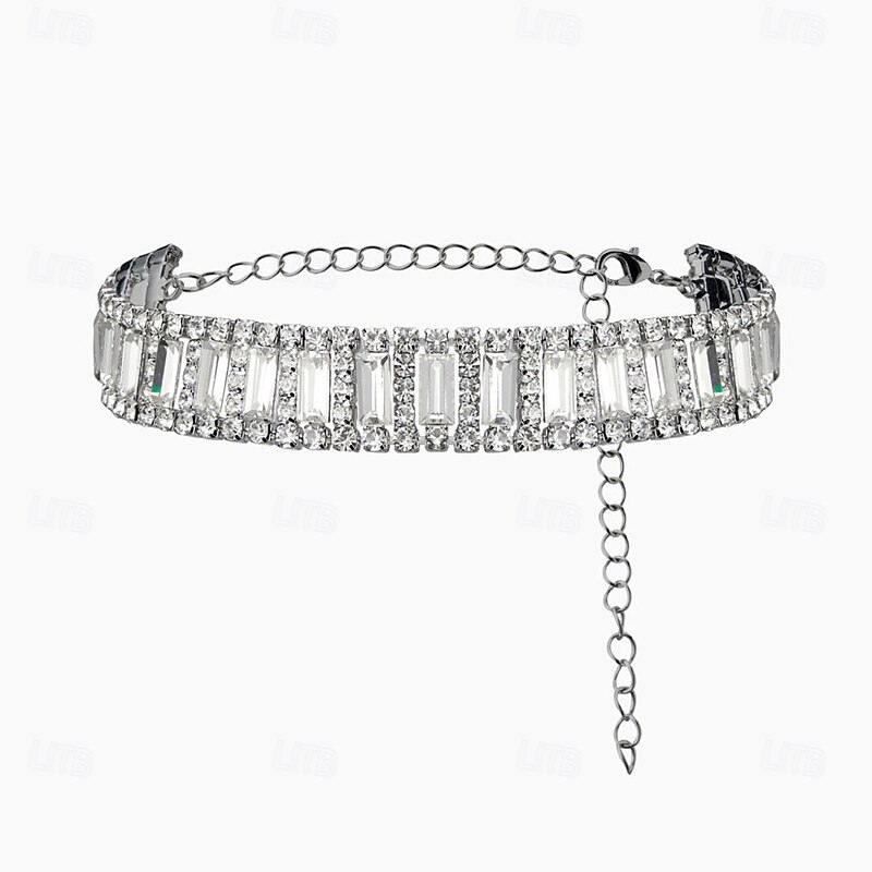 Choker Necklace Rhinestones Women's Elegant Artistic Luxury Classic Wedding Circle Necklace For Wedding Party2