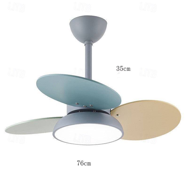 Nordic Style Metal Ceiling Fan LED Ceiling Light for Children's Bedroom4