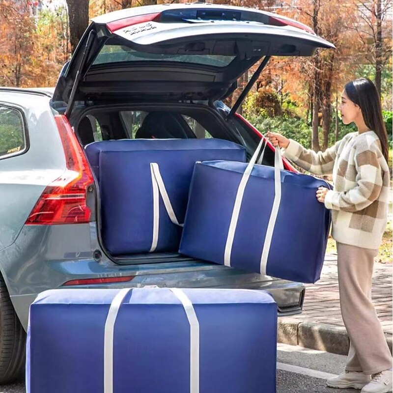 TAILI Extra Large Moving Bags, Silver Heavy Duty Totes For Storage, Wrap Around Handles, Storage Bags for Space Saving, Alternative to Moving Boxes3