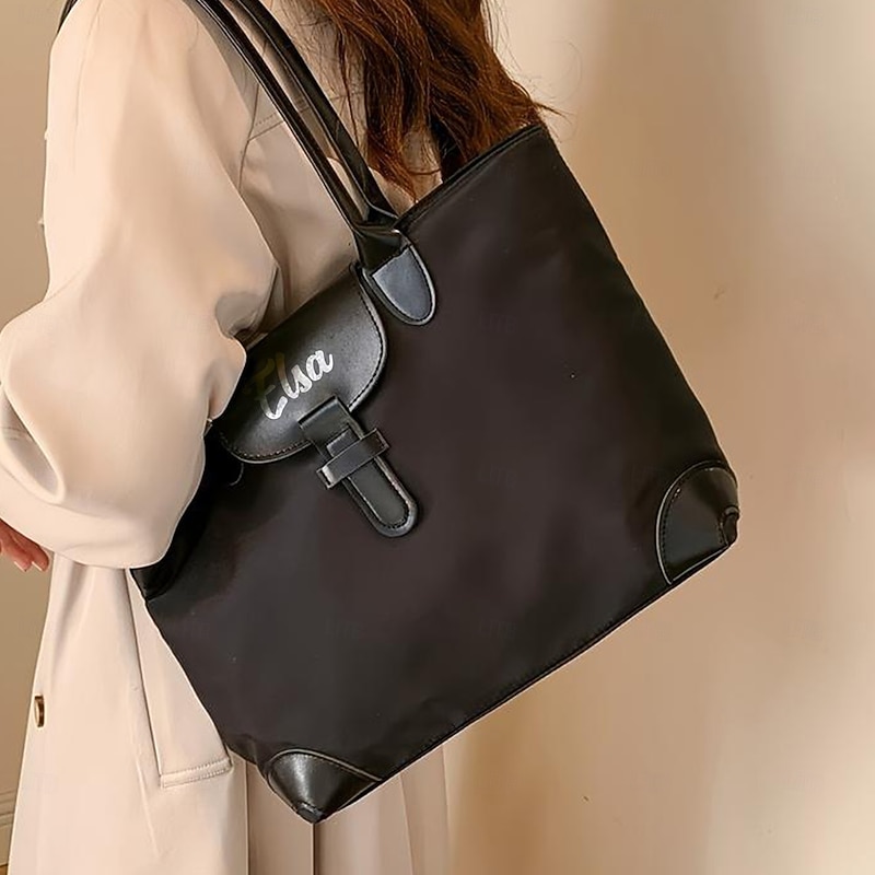 Personalized Shoulder Bag with Custom Name Font Color, Lightweight and Spacious Tote for Daily Use, Thoughtful Gift for Mom, Wife, Girlfriend, Mother's Day, Birthday, Christmas4