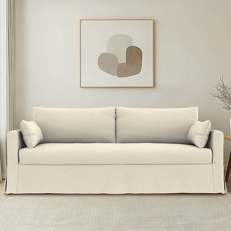 Sofa Cover Suitable For HYLTARP Sofa Solid Color Quilted Polyester Slipcovers2