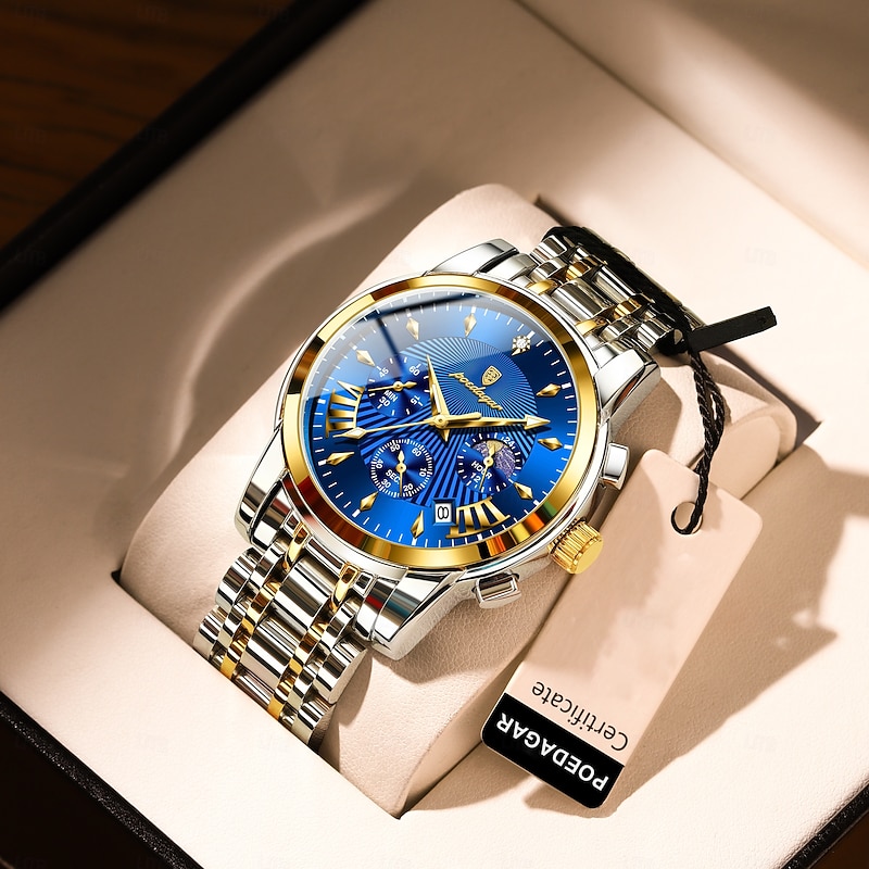 813 Men's Multi functional New Watch Men's Night Light Watch Waterproof Fashion Quartz Men's Watch