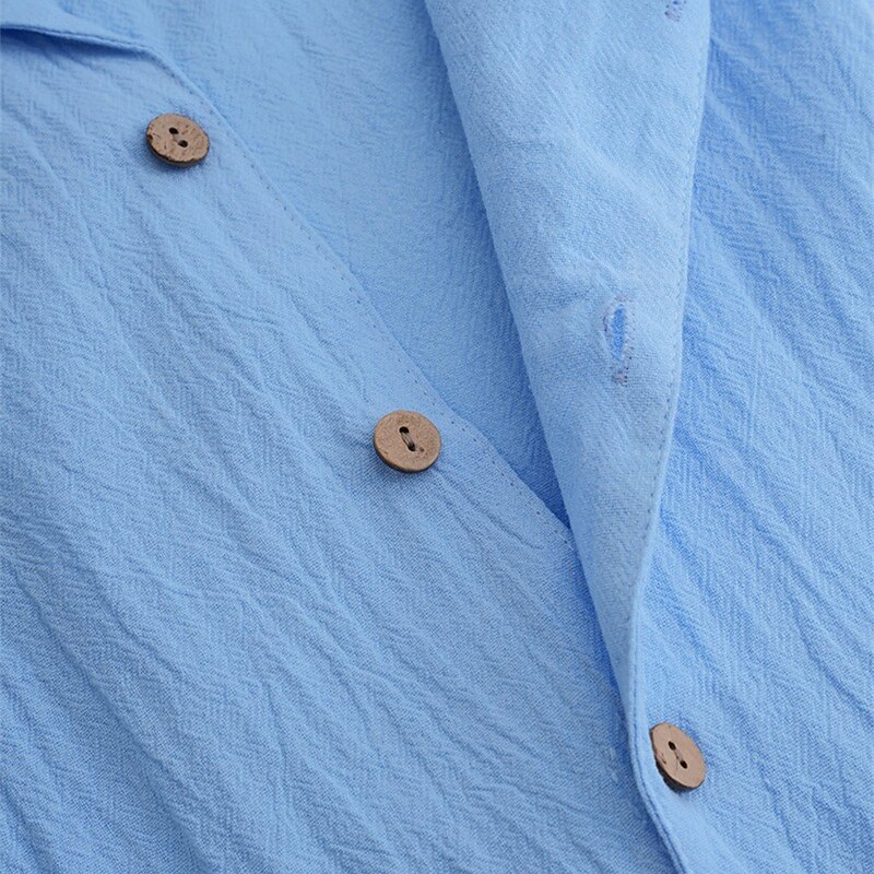 Men's Shirt Linen Shirt Summer Shirt Beach Wear Button Up Shirt Plain Vacation Casual Black Pink Blue Green Short Sleeve Camp Collar Summer Clothing Apparel Front Pocket3