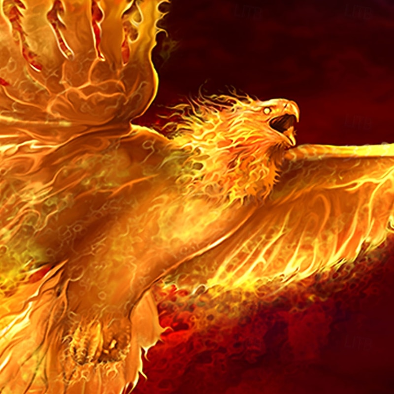 Tom Wood Men's 3D Phoenix Hoodies Sweatshirt Hoodie Hooded Sweatshirt Crew Neck Cool 3D Print Club Streetwear Yellow Drawstring Fall Winter Designer2