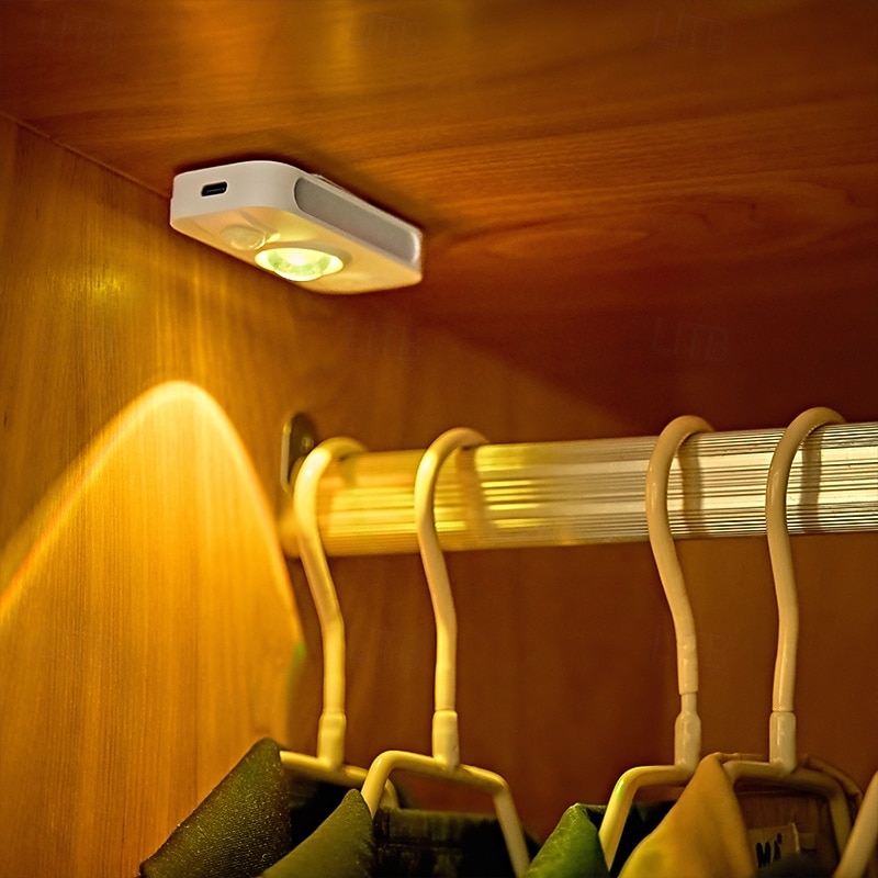 Under Cabinet Lights,Mini Rechargeable Motion Sensor Night Light Indoor Thanksgiving Day New Year's Other Battery Powered 1PC