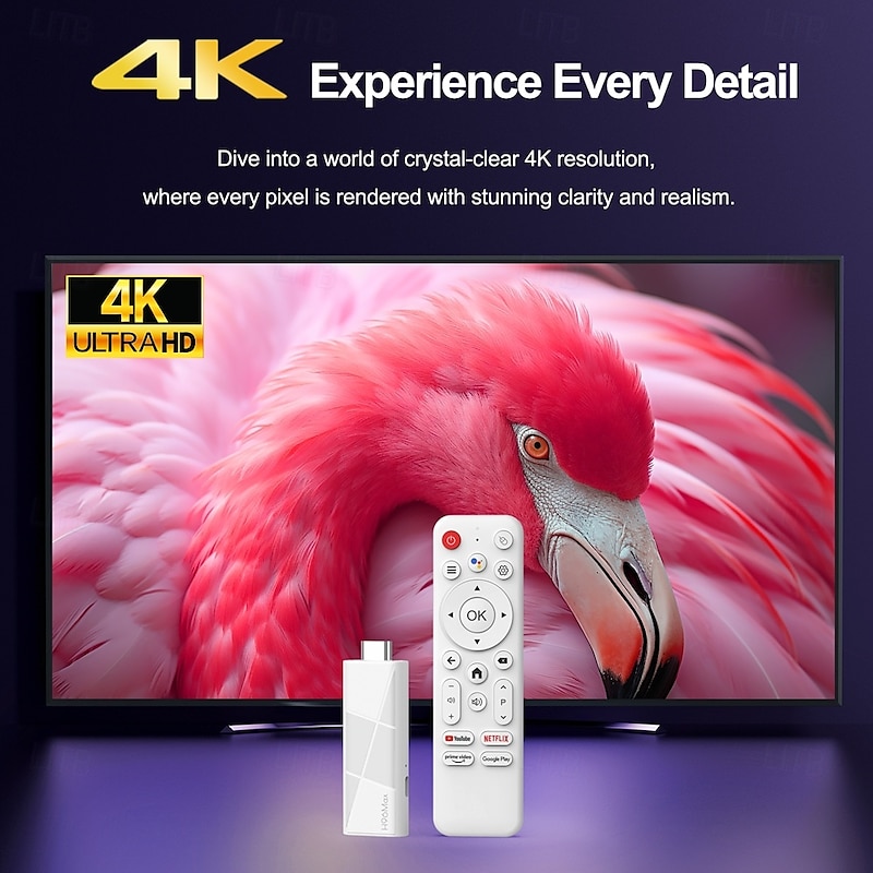 2025 New H96 MAX RK3518 dongle Mini TV Stick Android 14 Smart TV Box Android14 2GB 16GB 8GB Wifi6 BT 4K HD Google Voice Media PlayerWith Voice Gyroscope Remote Set Top Box Media Player4