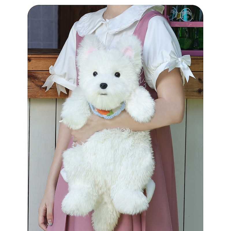 Stuffed Animals Backpack - Cute Dog plush Backpack Handcrafted Realistic Dog Shaped Backpack Idea for Birthdays Anniversaries Ordinary days Large Ragdoll Bag4