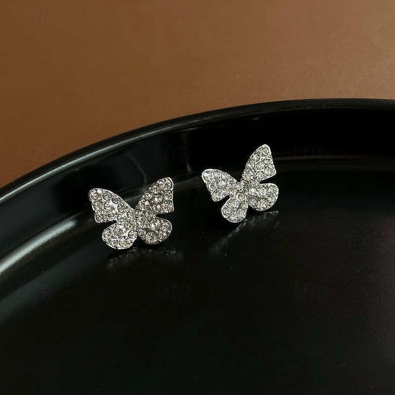 Women's Stud Earrings Tropical Butterfly Joy Tropical Stylish Earrings Jewelry Silver For Party3