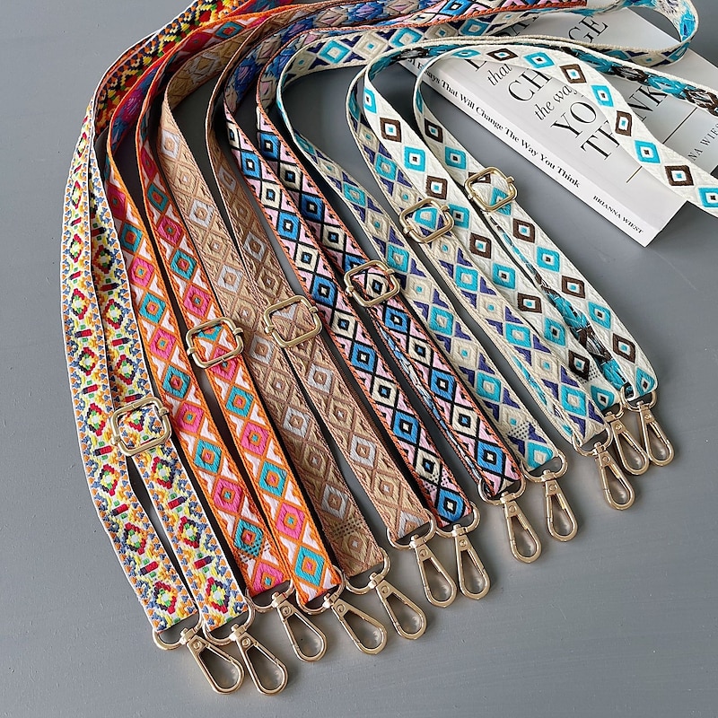 New adjustable mobile phone lanyard long crossbody shoulder strap hanging chain retro totem pattern hanging decoration hanging neck wide cloth strap3