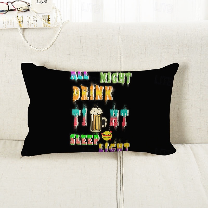 Oktoberfest German Bavarian Decorative Lumbar Pillows Cover 1PC Soft Square Couch Cushion Funny Beer Quote Design