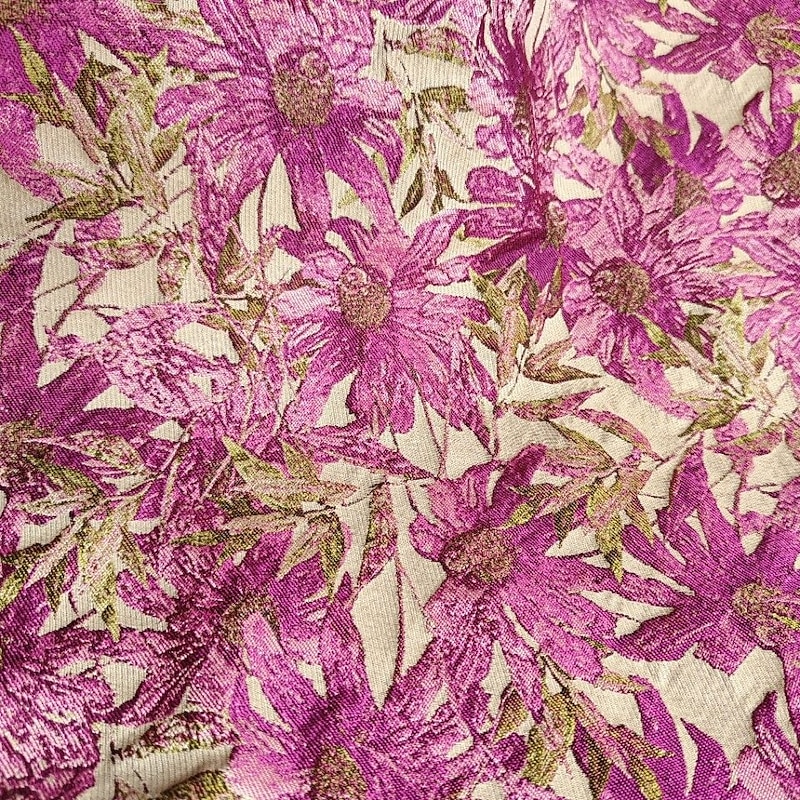 Jacquard Brocade Floral  A-Line Cocktail Dresses Elegant Dress Formal Wedding Guest Ankle Length Short Sleeve One Shoulder Pocket Nylon with Bow(s) Pocket2