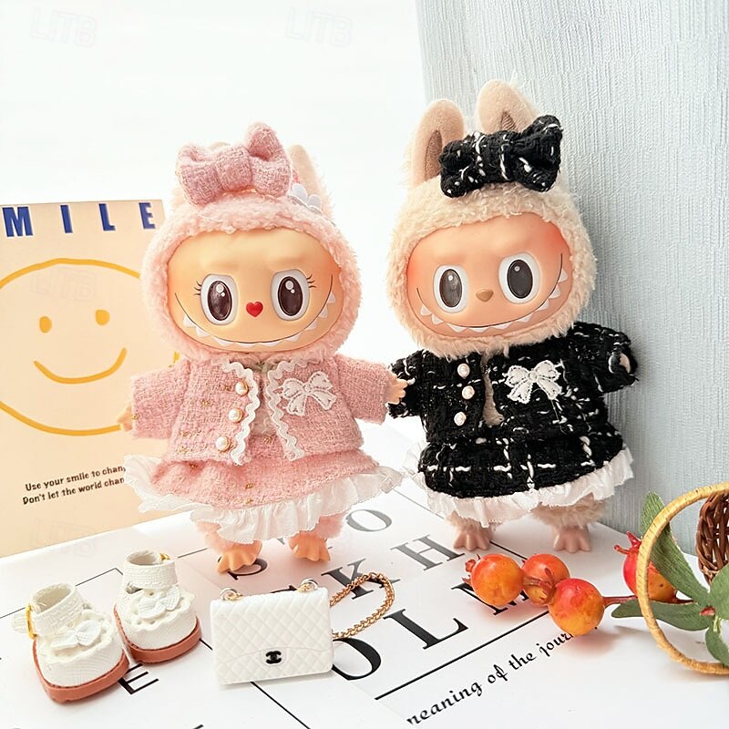 Clothes Set for 17cm Dolls Lobuboo Fashion Clothes Accessories Outfit Suitable for 6.69inch (17cm) Doll Soft Cotton Clothing Replacement No Doll ONLY Clothes2