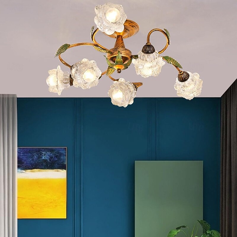 50 cm Cluster Design Geometric Shapes Ceiling Lights Glass Copper Industrial Brass Modern Nordic Style 110-120V 220-240V3