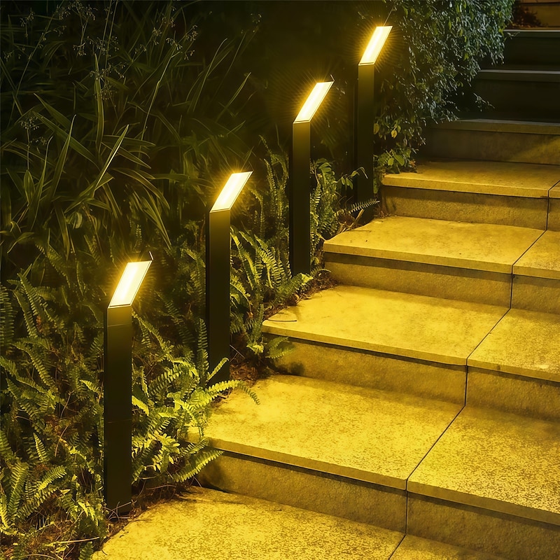 LED Solar Pathway Lights Outdoor RGB Pathway Lawn Light IP65 Waterproof Solar Lamp for Garden Walkway Path Driveway Patio Yard Decor  1PC3