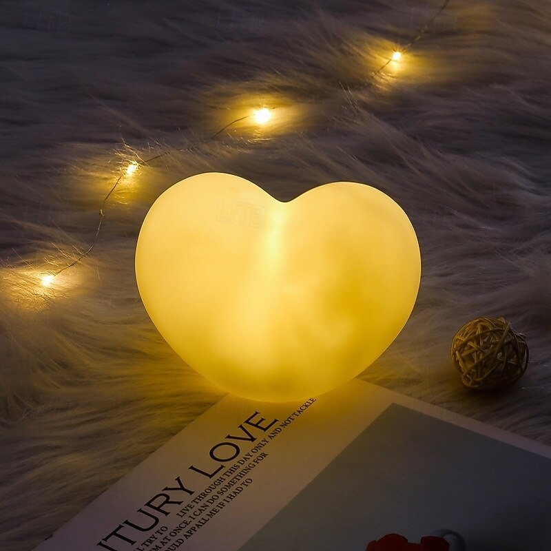 Heart Shaped Night Light for Women, Personalized LED Lamp Gift for Mom Wife Girlfriend, Home Decor for Mother's Day, Valentine's Day, Birthday, Anniversary, Christmas