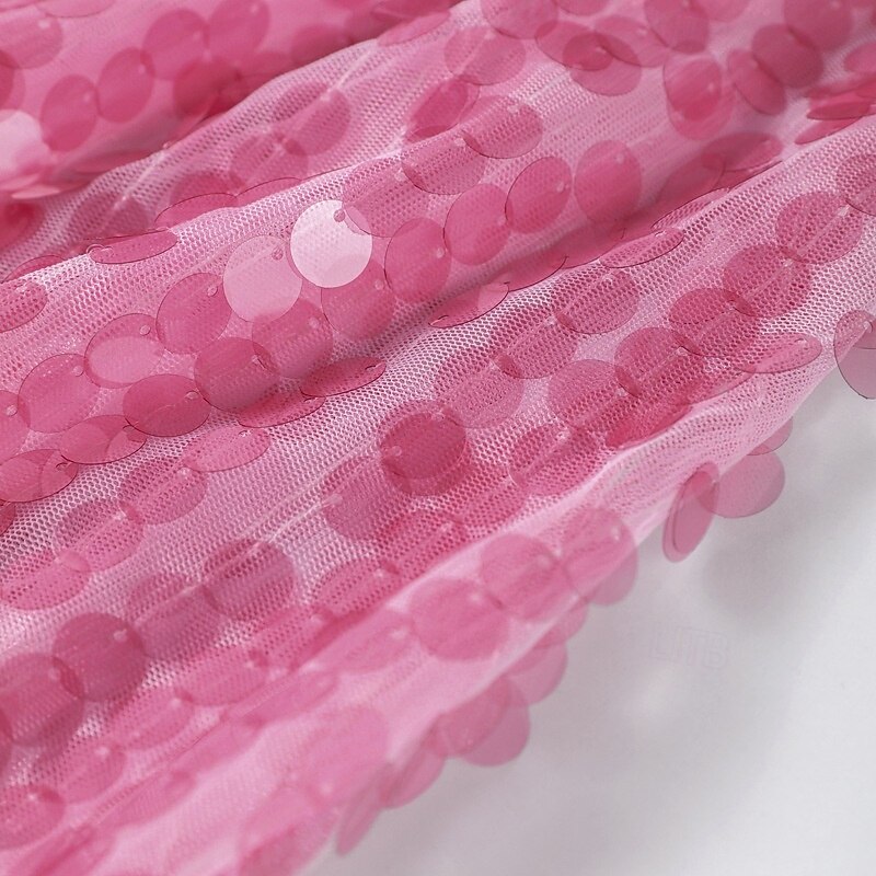 Women's Mini Dress Sequin Dress Party Dress Cocktail Dress Halter Neck Dress Fashion Party Evening Party Cocktail Party Regular Fit Plain Sleeveless Halter Neck Pink Summer4