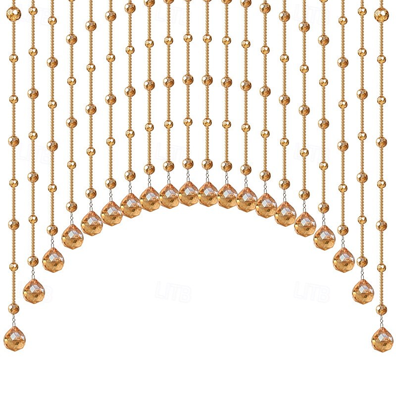 20/25/30/35 Strings Arched Crystal Bead Curtain Window Room Divider Hanging Colorful Beads Indoor Doorway Decoration Wedding Party2