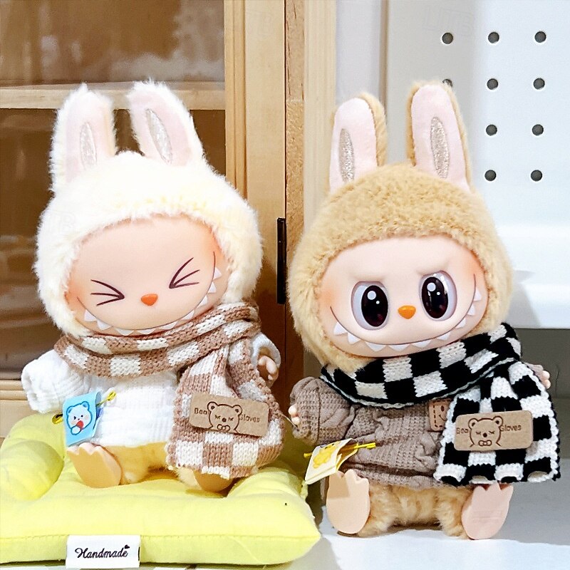 17cm Vinyl Doll Clothes Accessories, Handcrafted Crochet Clothes for 6.7 inch Vinyl Figure Fashion Outfits Unique Style(Outfit Only)4