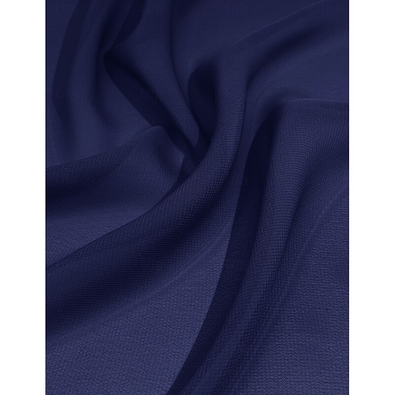 A-Line Mother of the Bride Dress Wedding Guest Elegant Vintage Bateau Neck Ankle Length Chiffon 3/4 Length Sleeve with Flower Solid Color Wedding Guest Dress3