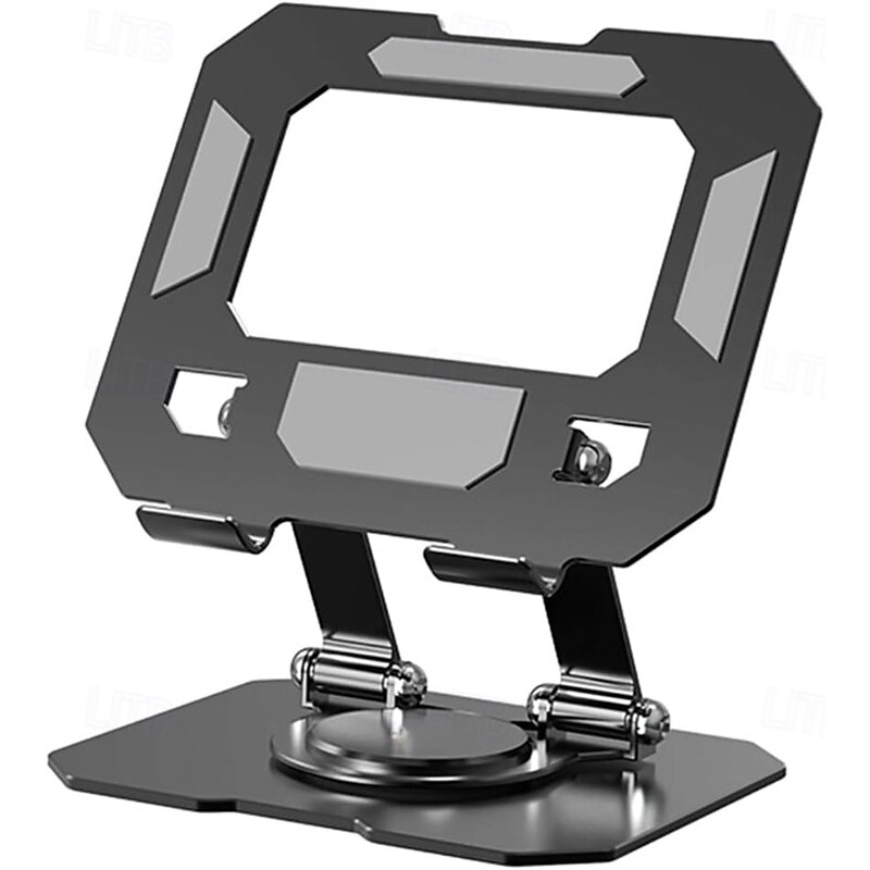Tablet Stand Holder for Desk with 360 Rotating Base Aluminum Dual Rod Support Adjustable Compatible for Pad Pro 13 12 11 Air Mini 5 4 3 Phone E-Reader2