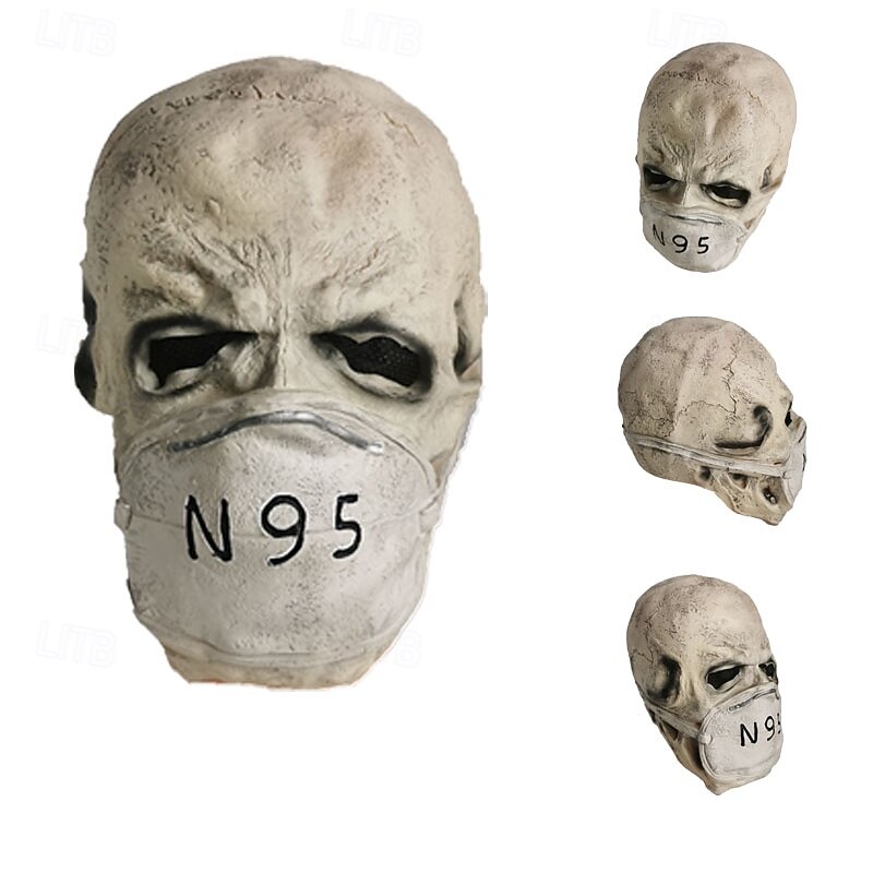 Halloween Virus Mask For Adults Realistic Scary Costumes Latex Face Mask, Creepy Pandemic Horror Mask, Spooky Disease Outbreak Party Prop