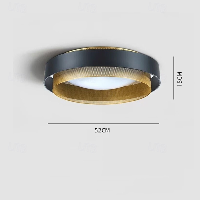 Round Metal Ceiling Light Home LED Flush Mount Ceiling Light With Acrylic Cover Modern Bedroom Ceiling Light Fixture Nordic Living Dining Table Close To Ceiling Lights3
