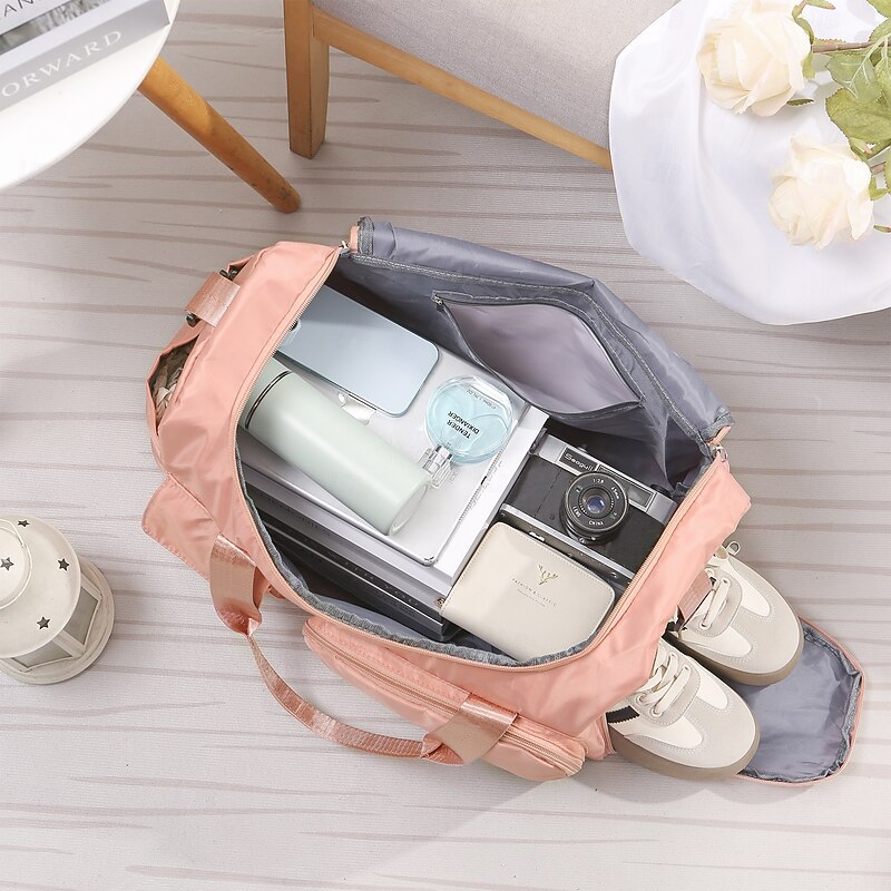 Personalized Travel Duffel Bag with Custom Name, Waterproof Foldable Gym Bag, Large Capacity Multi-Pocket Weekender for Hiking, Business, Fitness, Trip4