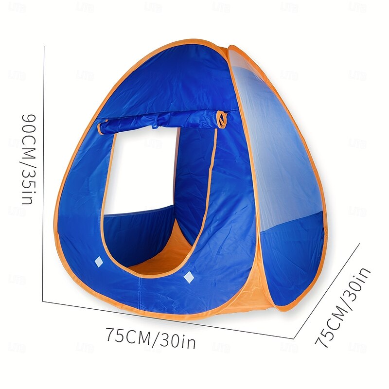 Blue & Orange Foldable Youngsters' Tent - Indoor Playhouse for Boys & Girls Durable Polyester with Steel Frame Compact & Portable Toy House for Youngsters and Youngsters2