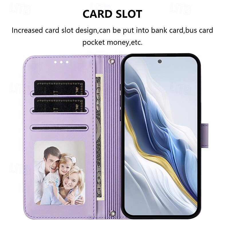 Phone Case For Samsung Galaxy S25 S25 Edge S24 S24 FE S23 Ultra Plus S22 Plus  Ultra A16 A55 5G A35 5G A25 Wallet Case with Stand Holder Magnetic Full Body Protective Retro TPU PU Leather4