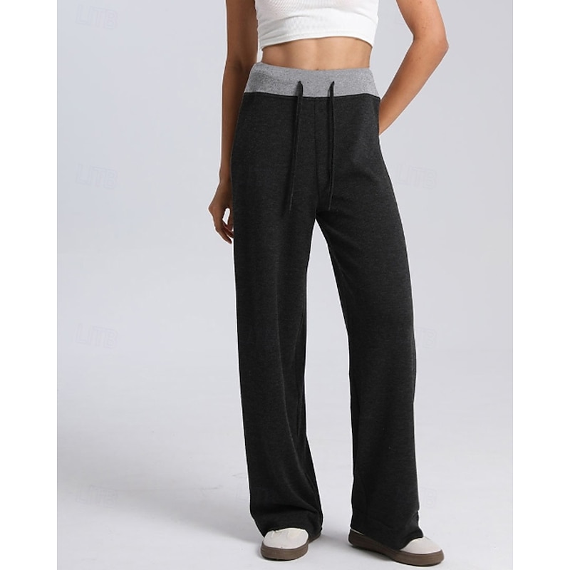 Women's Sweatpants Track Pants Straight Leg Pants Lace Pocket Bottoms Outdoor Sports & Outdoor Workout Windproof Moisture Wicking Pilates Running Yoga Regular Fit Sportswear Activewear Color Block4