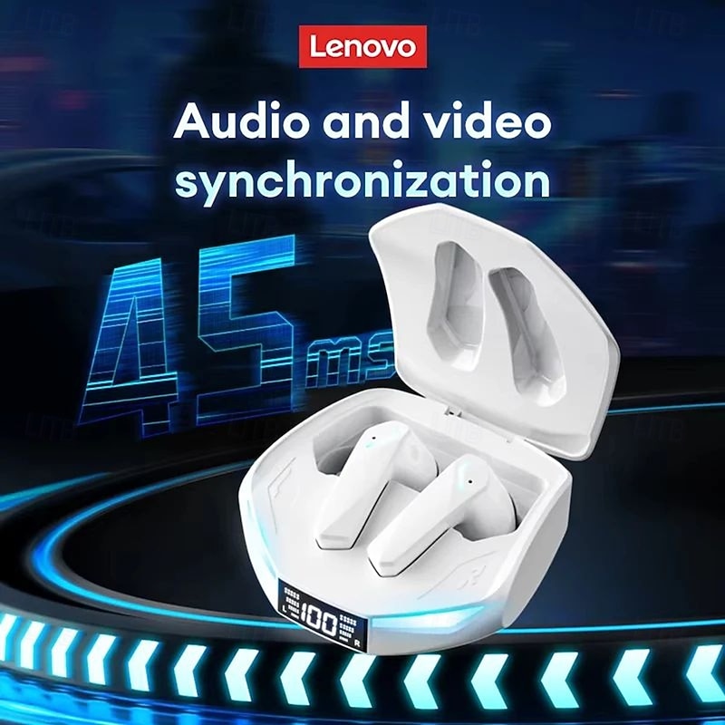 Lenovo XT53 Wireless Upgrade Bluetooth 5.4 Earphones Ultra Long Endurance Low Latency Gaming Headset LED Digital Display Earbuds3