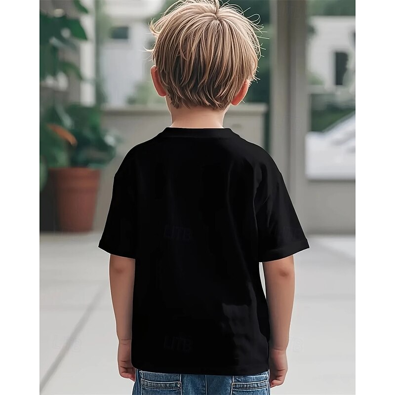 Boys' 3D Graphic T shirt Tee Short Sleeve Summer Spring Fashion Basic Kids 4-12 Years Crew Neck Outdoor Casual Daily Regular Fit2