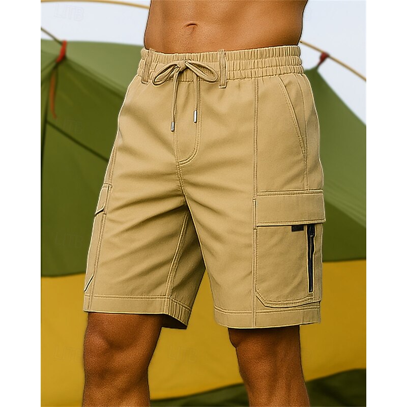 Men's Cargo Shorts Hiking Shorts sport shorts Summer Outdoor Regular Fit Quick Dry Lightweight Breathable Shorts Elastic Waist Black Army Green Tennis Golf Running S M L XL XXL2
