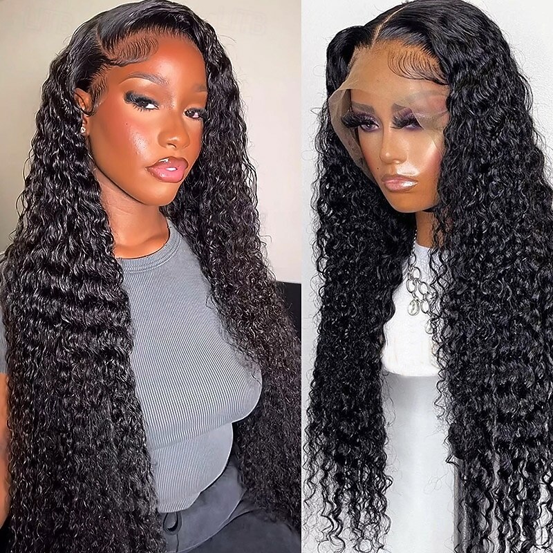 13x4 Human Hair Lace Frontal Wig High-quality Deep Wave Human Hair Wig 200% Density