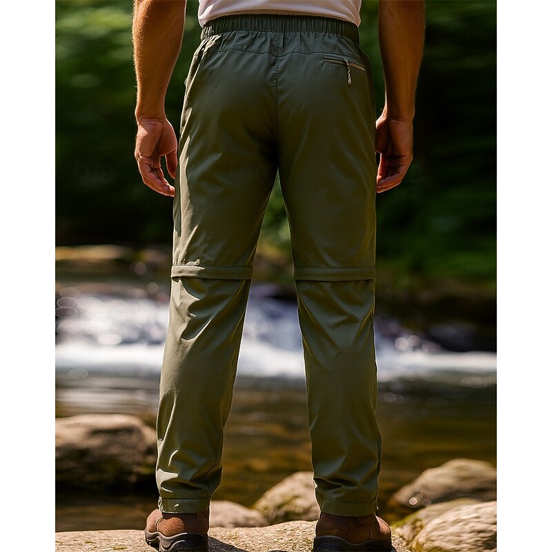 Men's Hiking Pants Trousers Hiking Trousers Outdoor Regular Fit Waterproof Quick Dry Lightweight Breathable Pants / Trousers Drawstring Pocket Elastic Waist Black Army Green Camping / Hiking Golf2