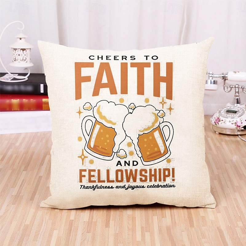 Oktoberfest German Bavarian Decorative Toss Pillows Cover 1PC Soft Square Couch Cushion Funny Beer Design