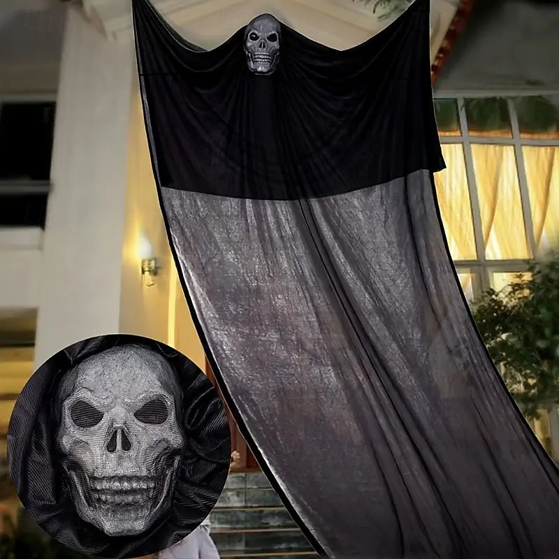 Halloween Ghost Hanging Decoration - 137.8 Inches Long No Power Required Suitable For Indoor And Outdoor Parties