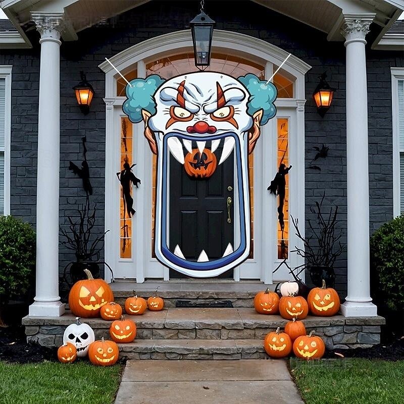 Halloween Door Hanger - Spooky and Fun Front Door Decoration - Durable Wooden Hanging Sign with Ghost, Pumpkin, or Bat Designs - Perfect for Home, Office, or Party Decor4