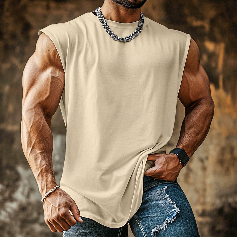 Men's Tank Top Vest Top Undershirt Sleeveless Shirt Sleeveless Crew Neck Summer Plain Fashion Designer Sporty Classic Plain Vacation Street Casual Black White Pink Top Tee for Men4