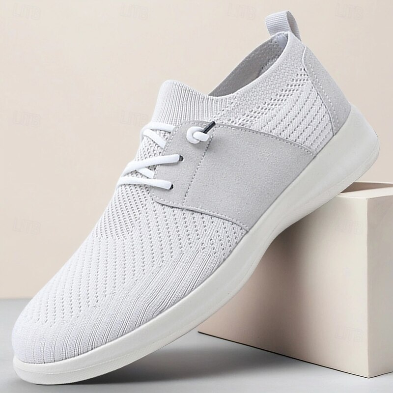 Men's Breathable Knit Sneakers – Soft and Flexible Walking Shoes for Comfort and Style in Daily Activities