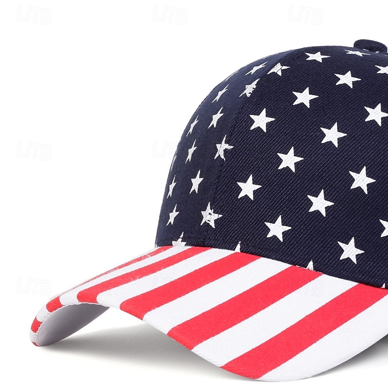 Men's Unisex Baseball Cap Sun Hat Trucker Hat Dark Navy Polyester / Cotton Blend Adjustable Fashion Independence Day Festival Graphic Stars Casual / Daily2