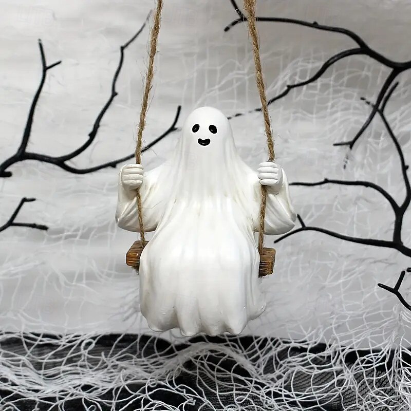 Spooky Swing Resin Decorations - Perfect for Halloween Garden and Home Decor  No Power Required2
