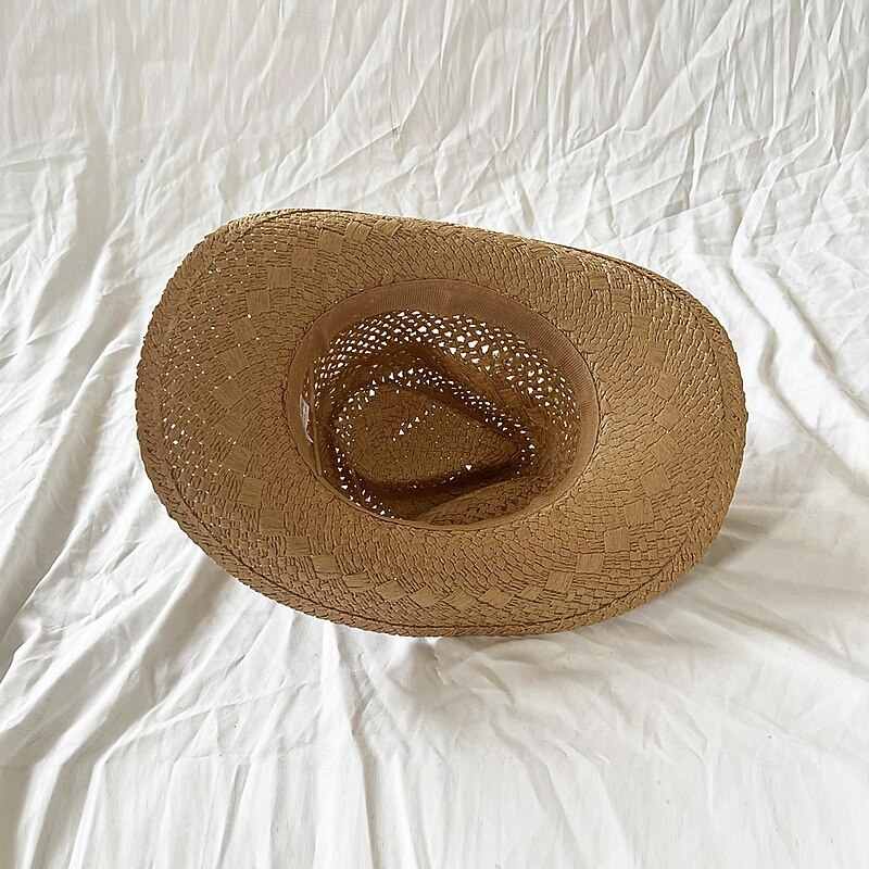 Shell Straw Hat Seaside Holiday Sun Hat Roll Brim Cowboy Straw Hat2