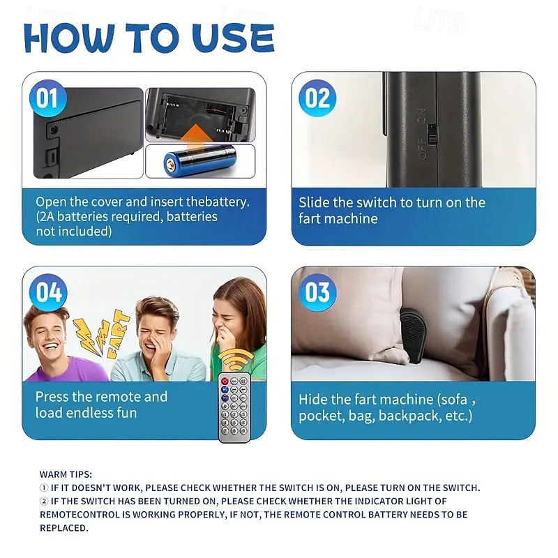 Remote Control Scary Sound Buzzer Electronic Toy 30 Scary Sounds Remote Control Electronic Device for Home Office Wicked Games Among Friends April Fool's Day and Halloween Gifts4