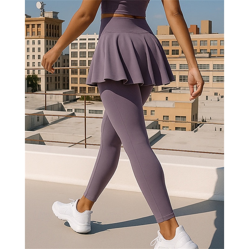 Women's Running Pants Running Skirt with Tights Elastic Waistband High Waist Pants / Trousers Sports & Outdoor Casual Lightweight Breathable Tennis Golf Running Regular Fit Sportswear Activewear2