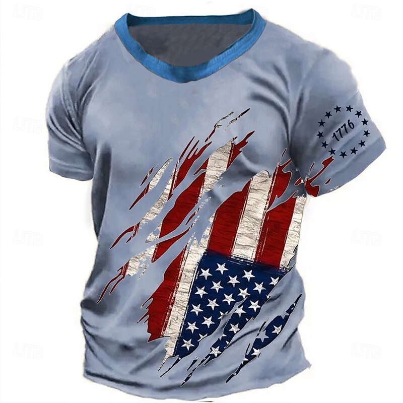 Patriotic T Shirts For Men D.O.G.E T Shirt Short Sleeve T shirt 3D Print Crew Neck Shirt Fashion Daily Street Daily Black Red Blue Summer Spring Clothing Apparel S M L XL XXL XXXL2