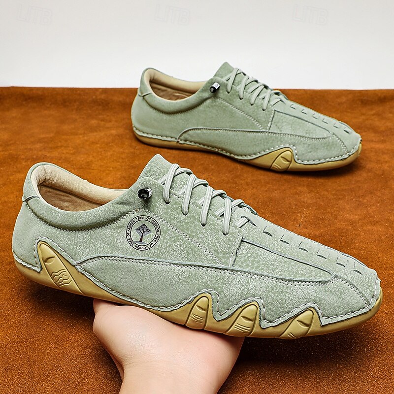 Men's Green Casual Lace-Up Sport Shoes – Breathable Lightweight Sneakers for Outdoor Walking, Travel & Daily Wear4