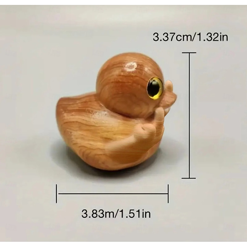 Funny Handmade Middle Finger Duck Statue, Wooden Carved Desk Decor, Unique Gift for Adults, Office Humor Ornament, Cheeky Animal Figurine4