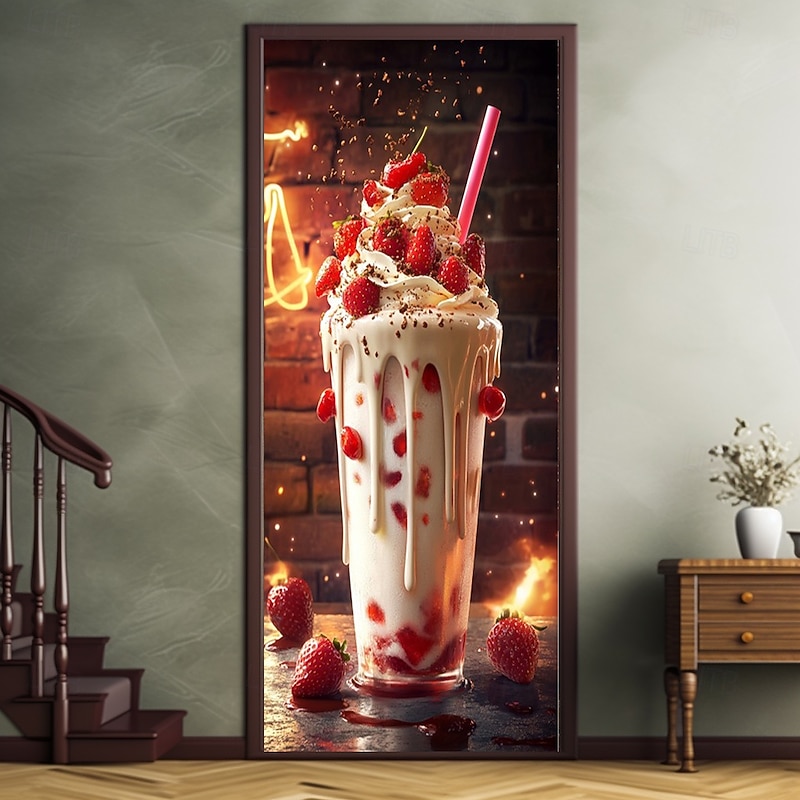 Door Decorations Door Covers Summer Icecream Door Tapestry Door Curtain Decoration Backdrop Indoor/Outdoor Door Banner for Front Door Farmhouse3