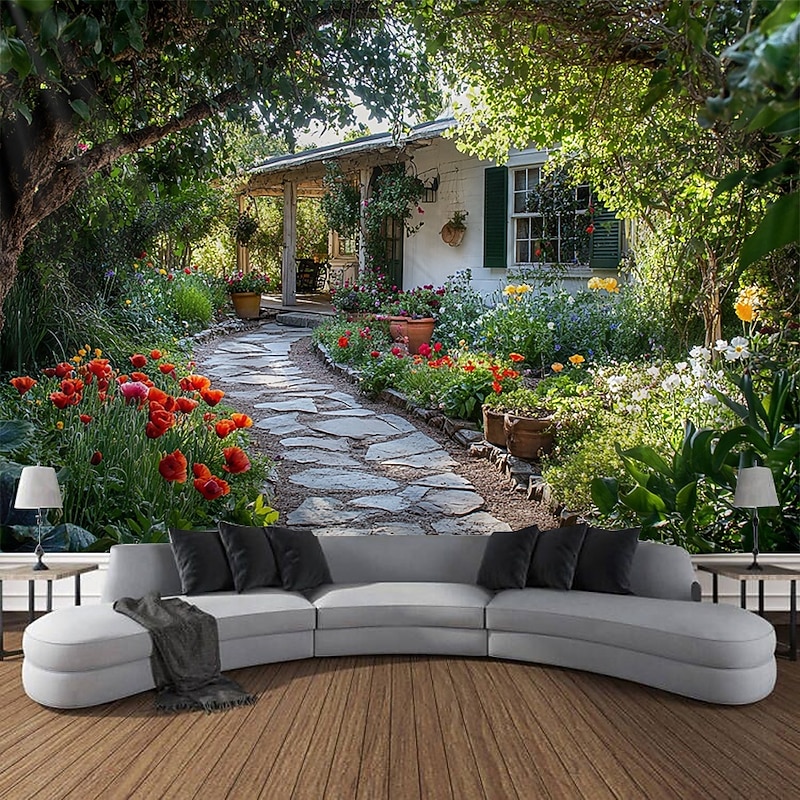 Landscape Countryside Hanging Tapestry Wall Art Large Tapestry Mural Decor Photograph Backdrop Blanket Curtain Home Bedroom Living Room Decoration4